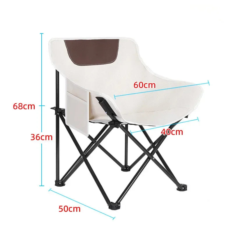 Camping Folding Moon Chair Portable Chair Lightweight Camping Chair Picnic Fishing Small Horse Stool Student Sketching Outdoor