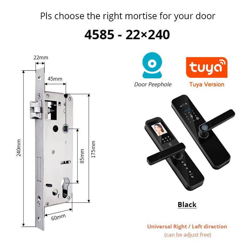 Fingerprint Door Lock w/ Camera & Display - P12 Hub Europe