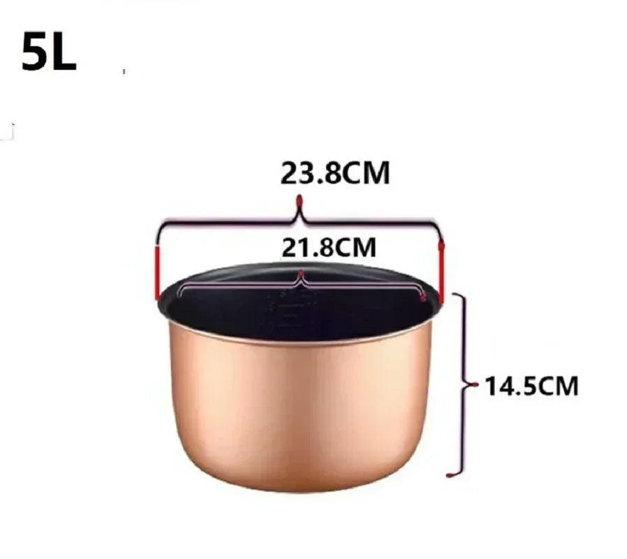 2L 3L 4L 5L latest technology gold rice cooker pot aluminum alloy tank for intelligent rice cookers bowl tank
