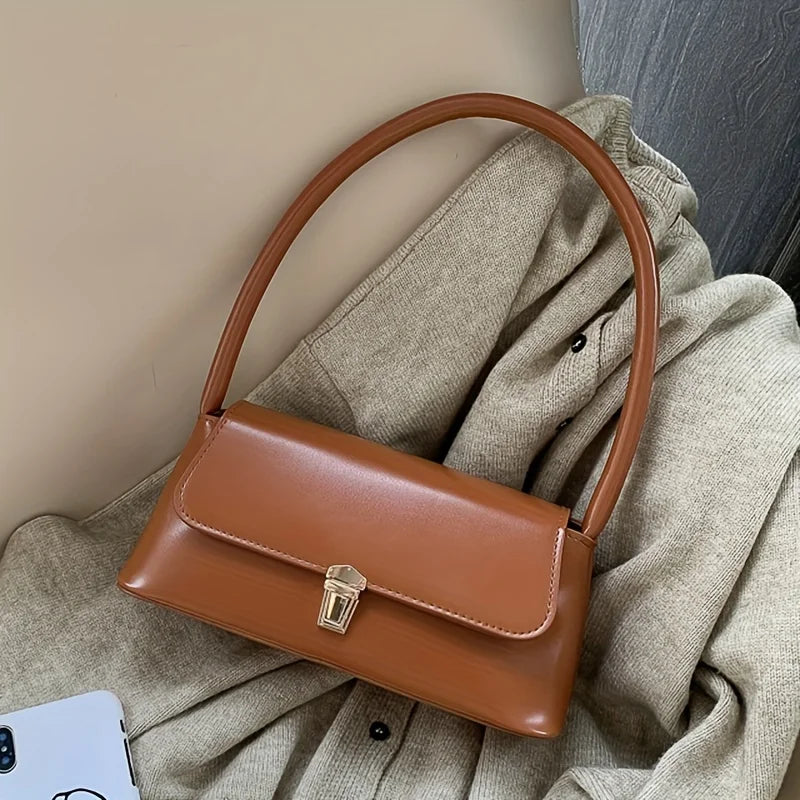 Fashionable Retro Baguette Bag for Women, Elegant Underarm Shoulder Bag, Small Luxury Tote for Daily Commute