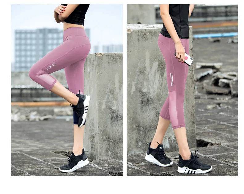 Women's Mesh High Waist Capris - P12 Hub Europe