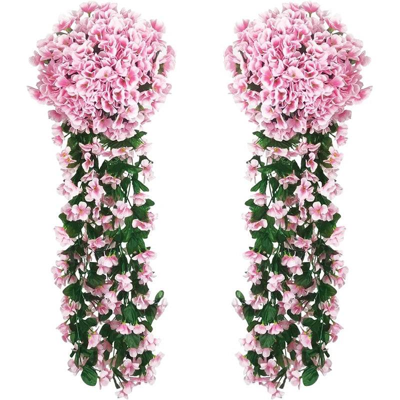 Artificial Flower Silk Violet Wall Hanging Wedding Scene Decor Home Potting Outdoor Garden Party Festival parts diy gift Hotsale - P12 Hub Europe