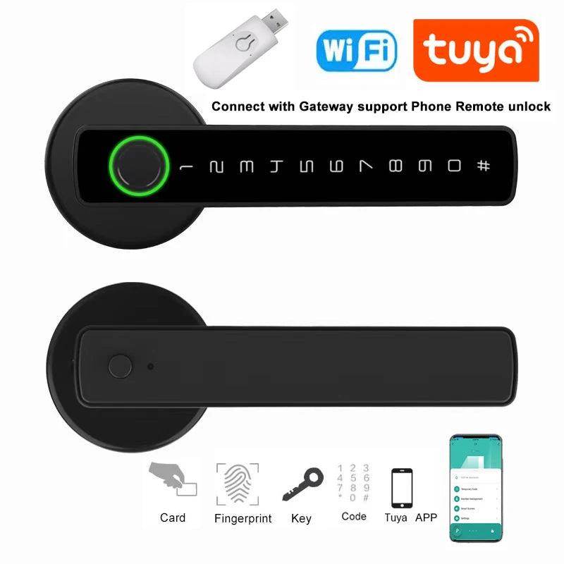 Fingerprint Door Lock Keypad, App, Card, Key, Bluetooth - P12 Hub Europe
