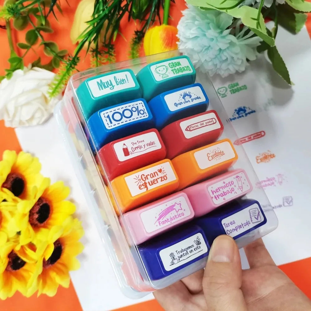 Creative Plastic Encouragement Stamps Colorful Grade Stamps Homework Prizes Student