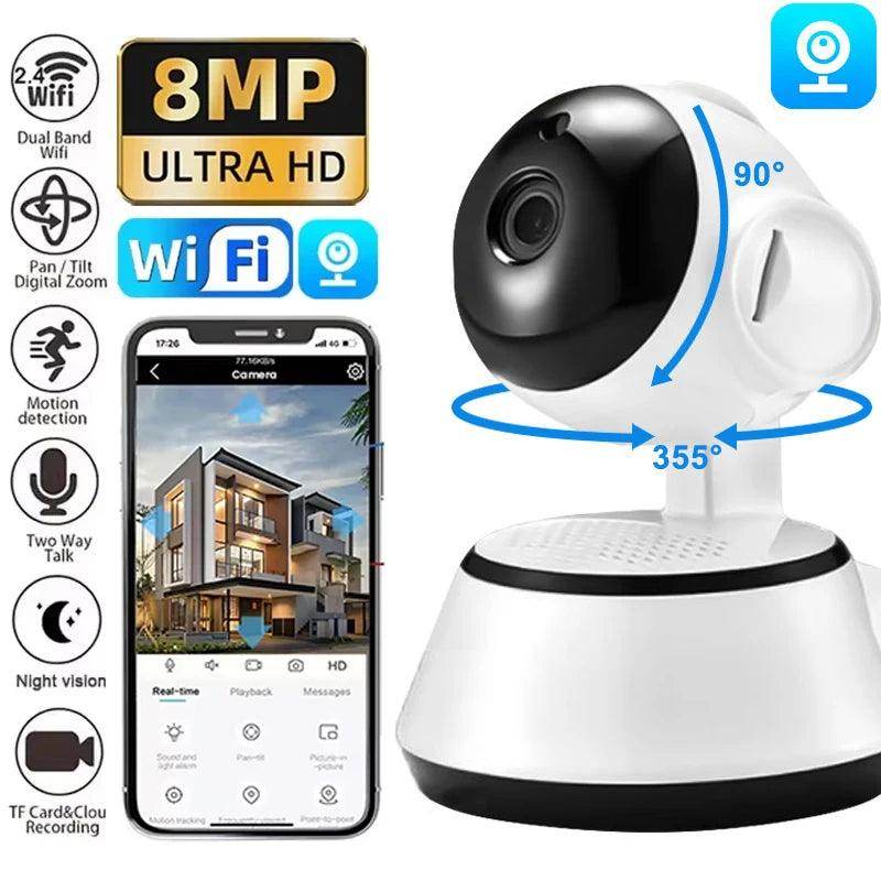 Indoor Camera 8MP WiFi AI Track, Full Color Night, 2-Way Audio - P12 Hub Europe