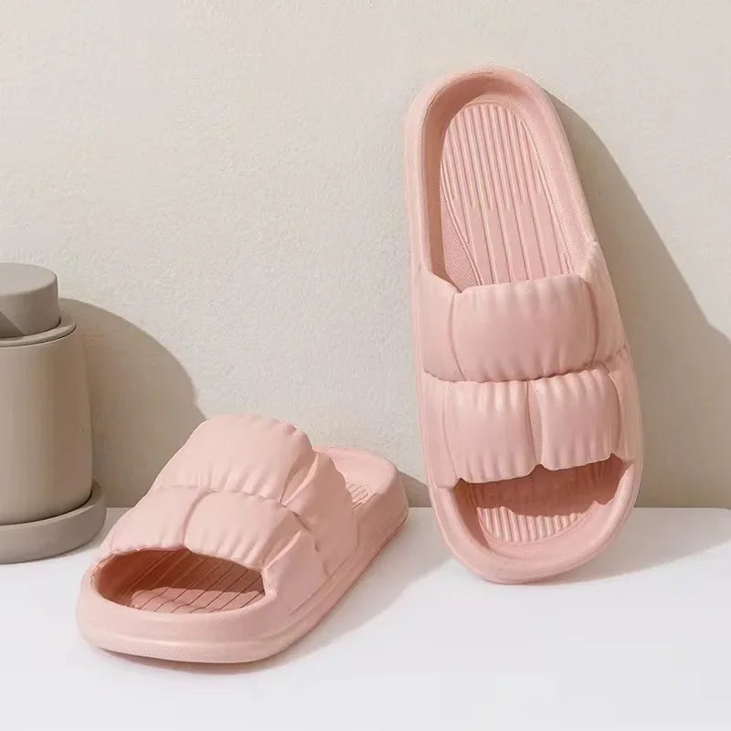 Flower indoor home slippers summer simple anti slip men's and women's lightweight EVA spring cool slippers soft bottom bathroom
