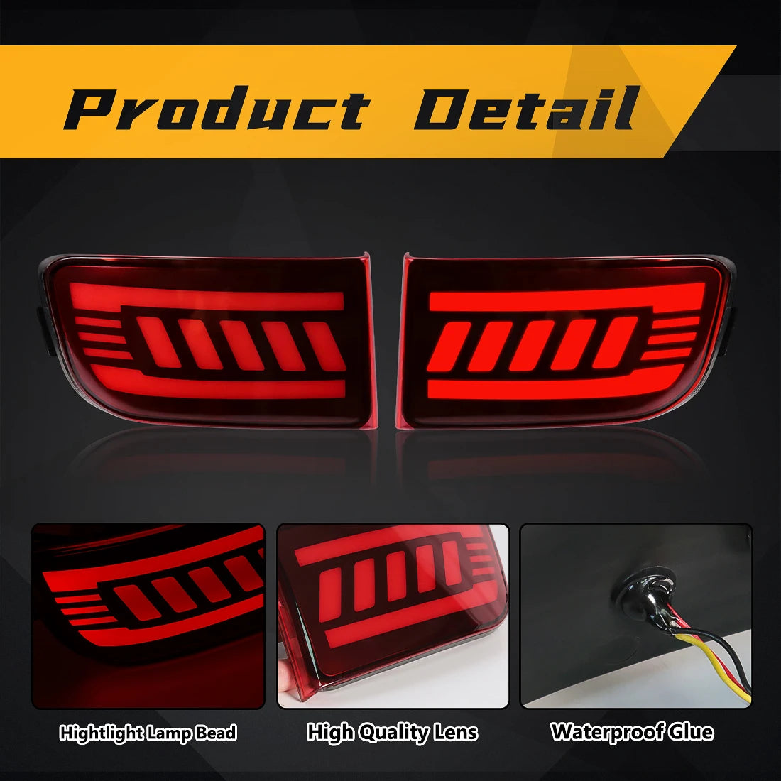 Car LED Rear Bumper Light Brake Turn Signal Lamp For Toyota Prado 120 FJ120 LC120 J12 4Runner 2003 2004 2005 2006 2007 2008 2009