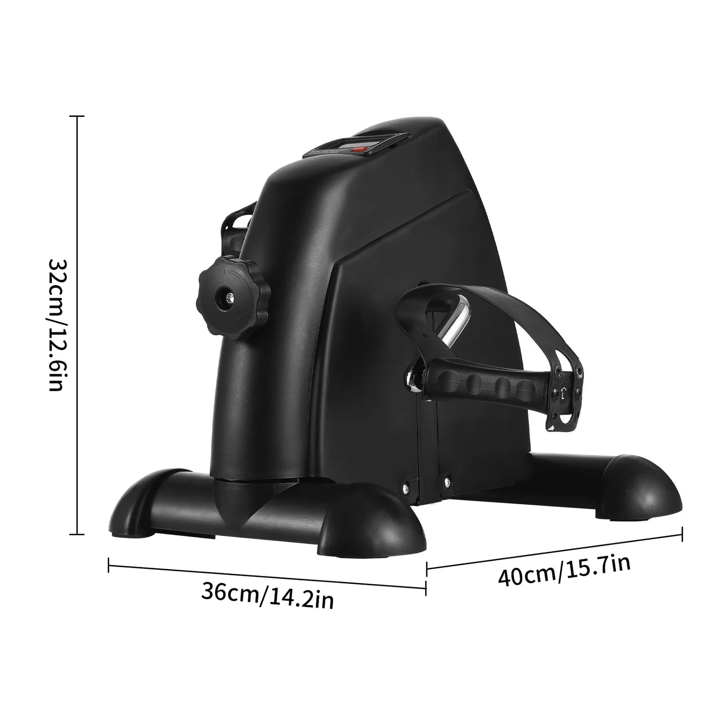 Mini Exercise Bike Arm and Leg Trainer Adjustable Foot Pedal Exercise Machine LCD Display Portable Pedal Trainer for Home Office