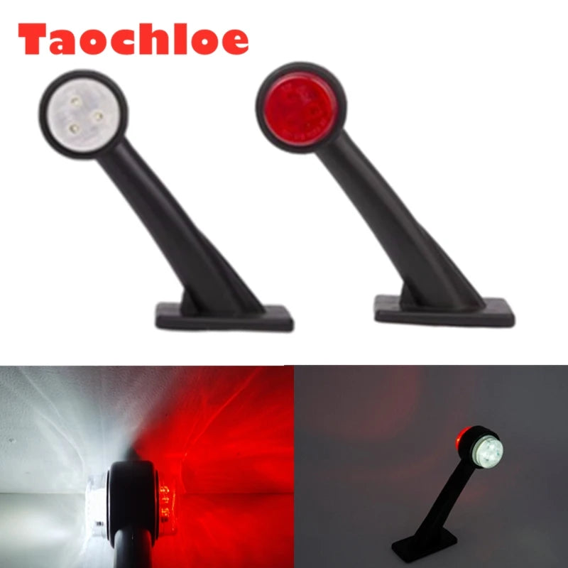 1Pair Truck 24v Side Marker Lights 12v Trailer Outline Lamp Clearance Lights Tail Light Assembly For Volvo truck For Scania