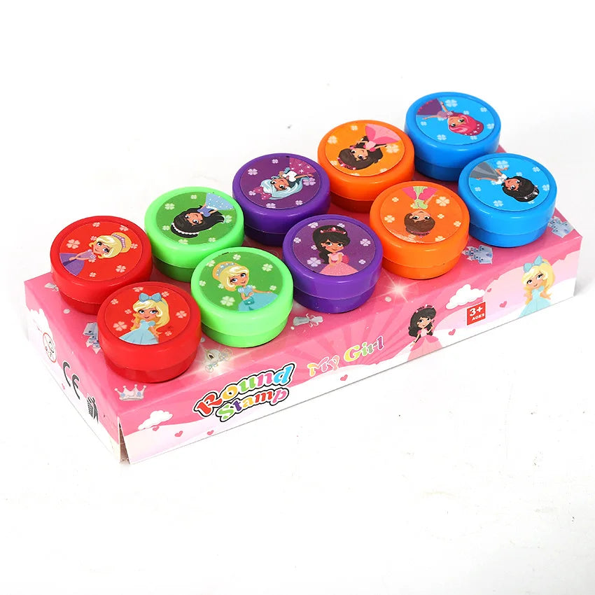 Hot Sale 10PCS Cute Cartoon Children's Stamps Teacher Kindergarten Reward Stamps Children's Early Education Toys and Gifts