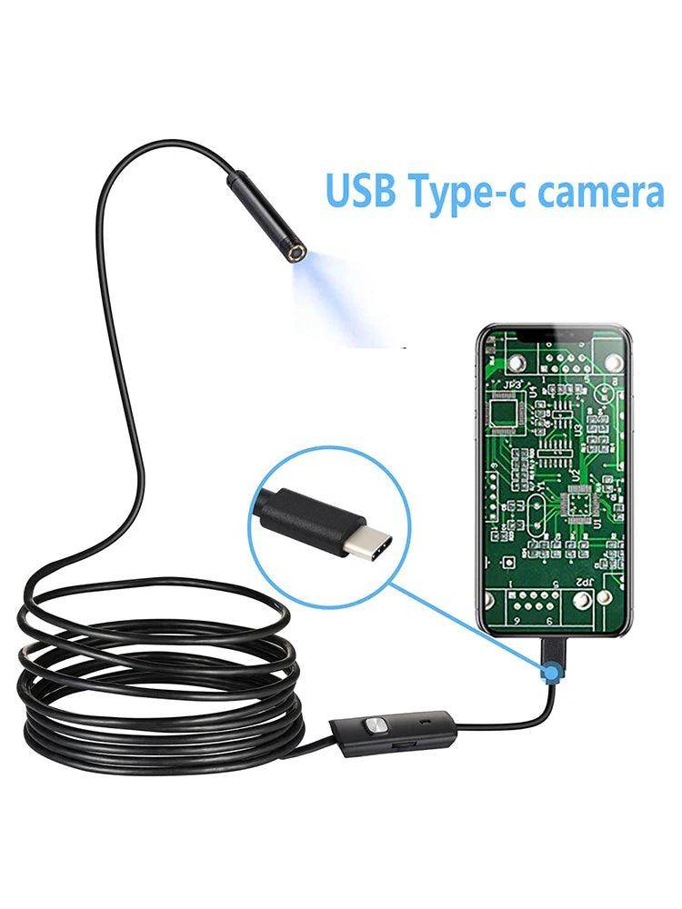Endoscope Camera Type-C 5.5mm, 480P, 6 LED, IP67, Android, 1-2M - P12 Hub Europe