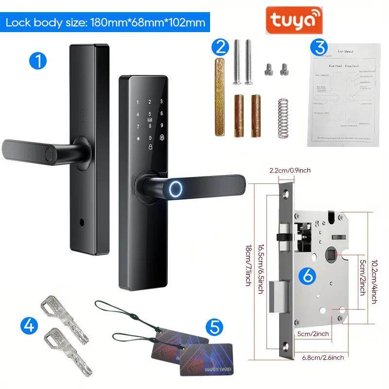 Fingerprint Door Lock | Card, Code, Key - P12 Hub Europe