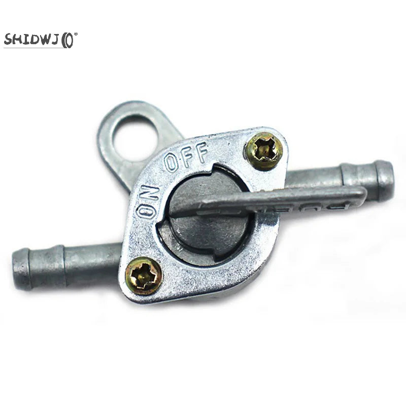 55mm X 6mm Universal Inline Petcock Motorcycle/Quad/Lawnmover Petrol Fuel Tap Anti-aging Anti-corrosive Leak Proof Rubber Silver