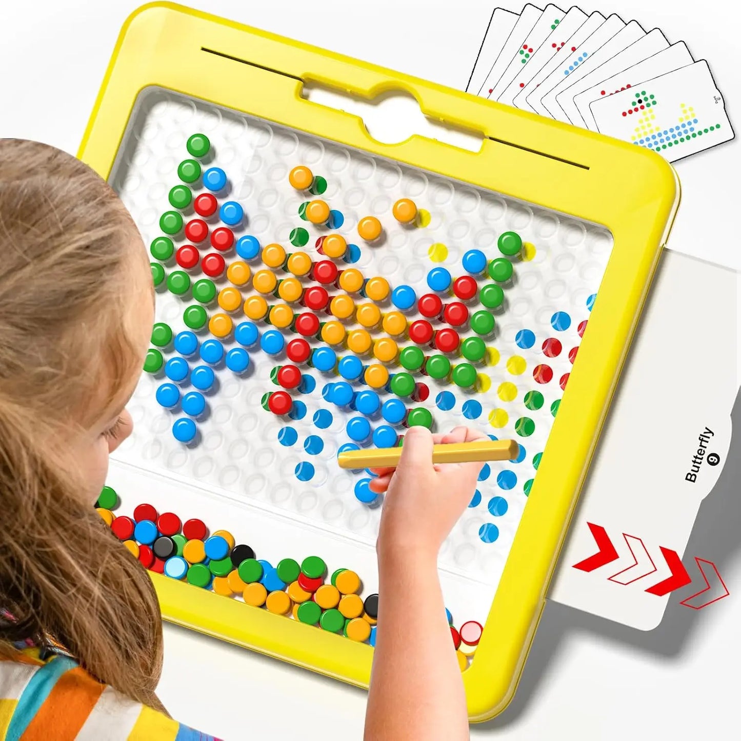 2-in-1 Magnetic Pen DIY Drawing Board For Children Montessori Preschool Education Painting Puzzle Toy Gift