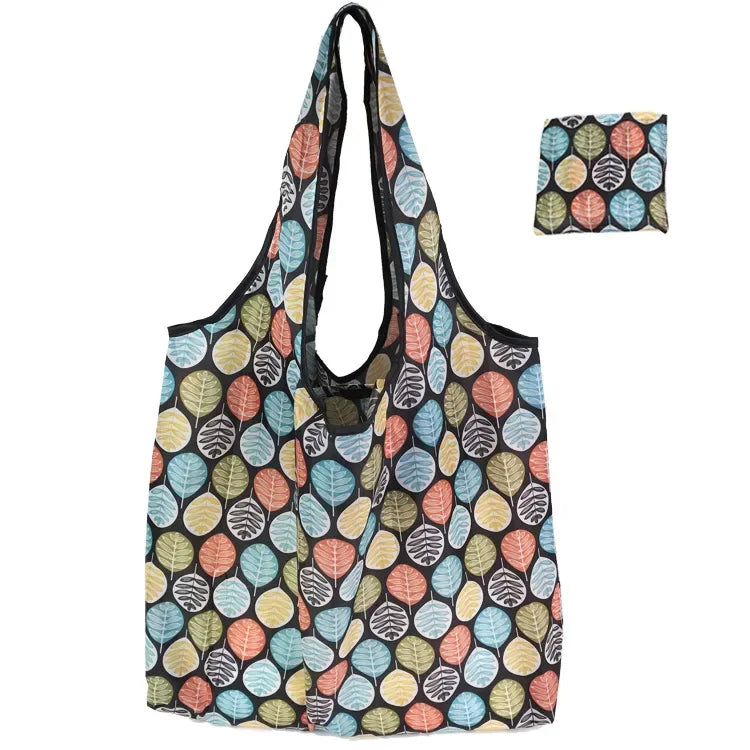 Large Reusable Shopping Bag for Women Shopper Tote Folding Bag Eco-Friendly Reusable Foldable Grocery Case Handbags Storage Bags
