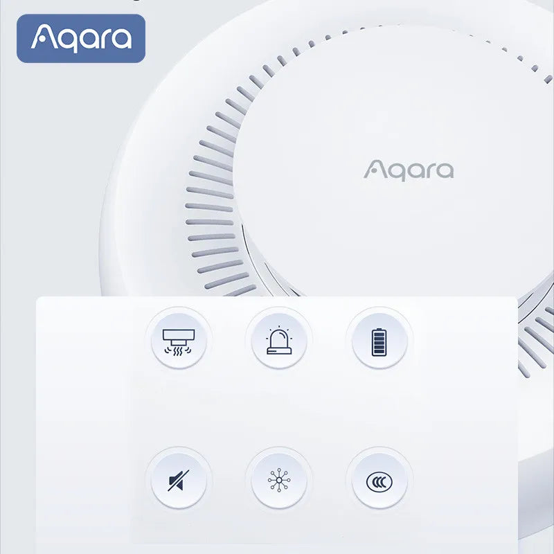 Aqara Smoke Detector Sensor Zigbee 3.0 Fire Alarm Monitor Sound Alert Smart Home Security Work With Xiaomi Mi Home Homekit APP