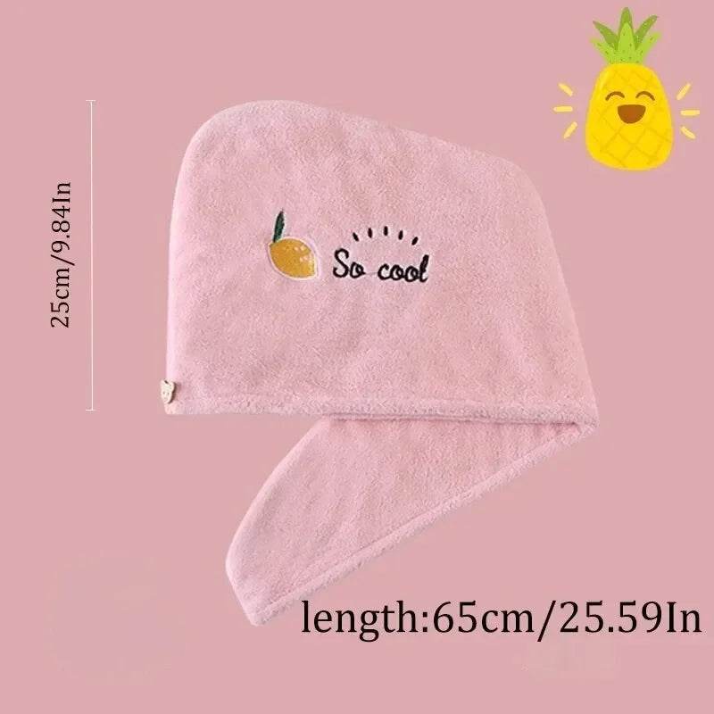 1pc Quickly Dry Hair Hat Super Absorbent Soft Bathroom Women Head Towels Girls Cute Hair Towel Hair Dry Wrap Bonnets - P12 Hub Europe