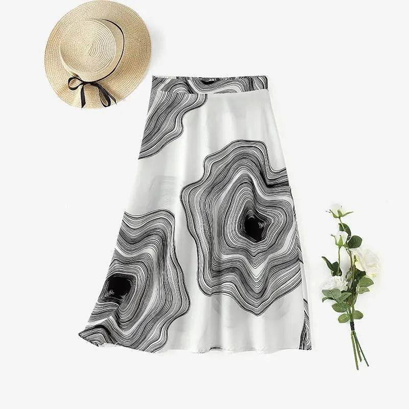 Women's Printed Midi Skirt - P12 Hub Europe