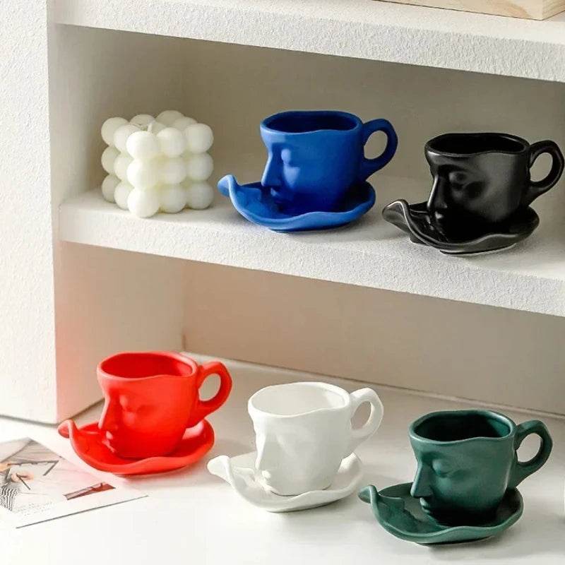 & Face Love Kissing Coffee Cups Mugs,creative Ceramic Mugs Coffee Cup Artistic Kiss Ceramic Coffee Cups Office Cup Wedding Gifts - P12 Hub Europe