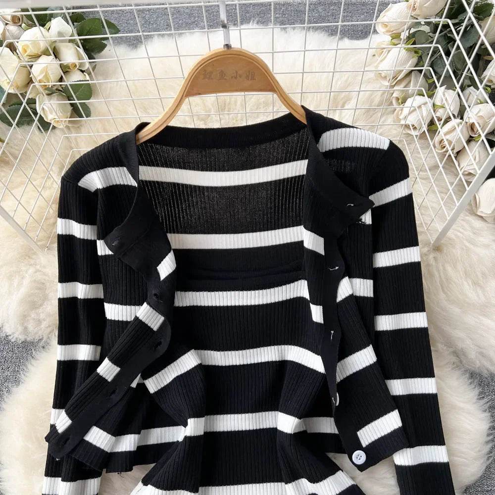 Patchwork Dress Cardigan Set - P12 Hub Europe
