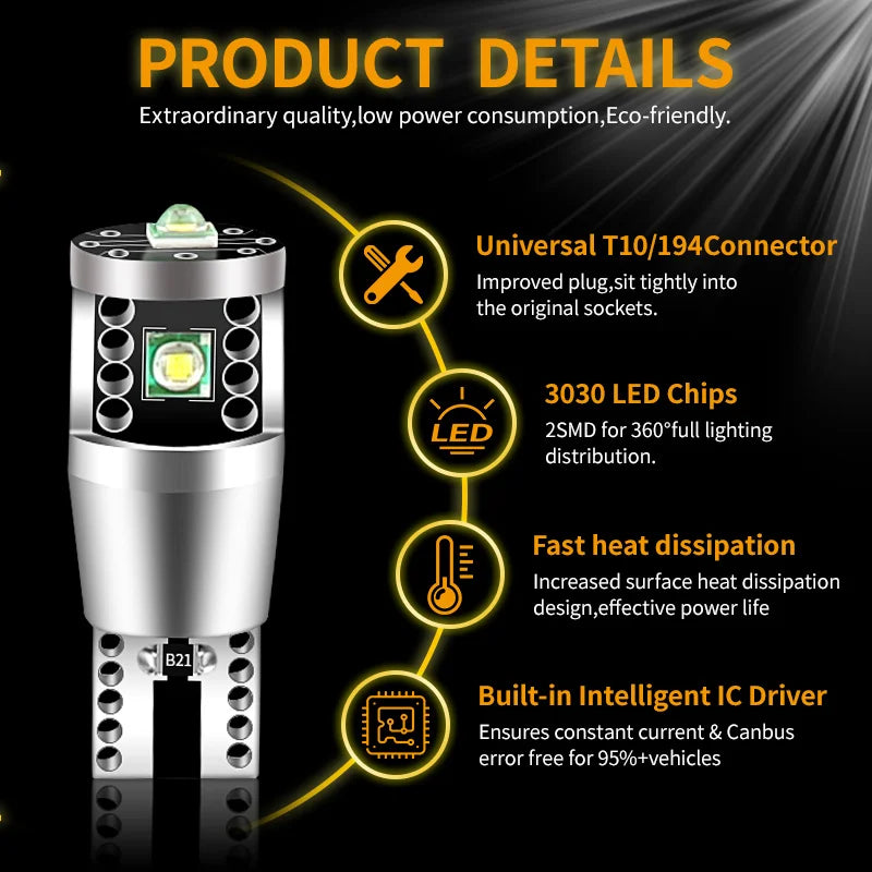 2x LED Parking Light Accessories Clearance Lamp For Peugeot 807 2002-2010 2003 2004 2005 2006 2007 2008 2009