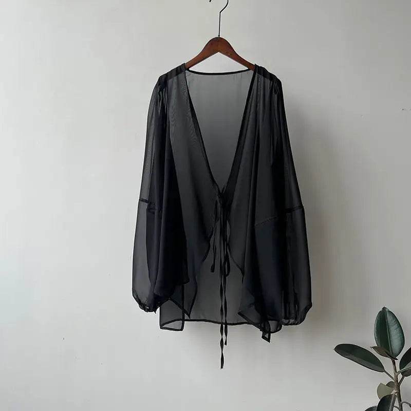 Women's V-neck Chiffon Loose Shirt - P12 Hub Europe