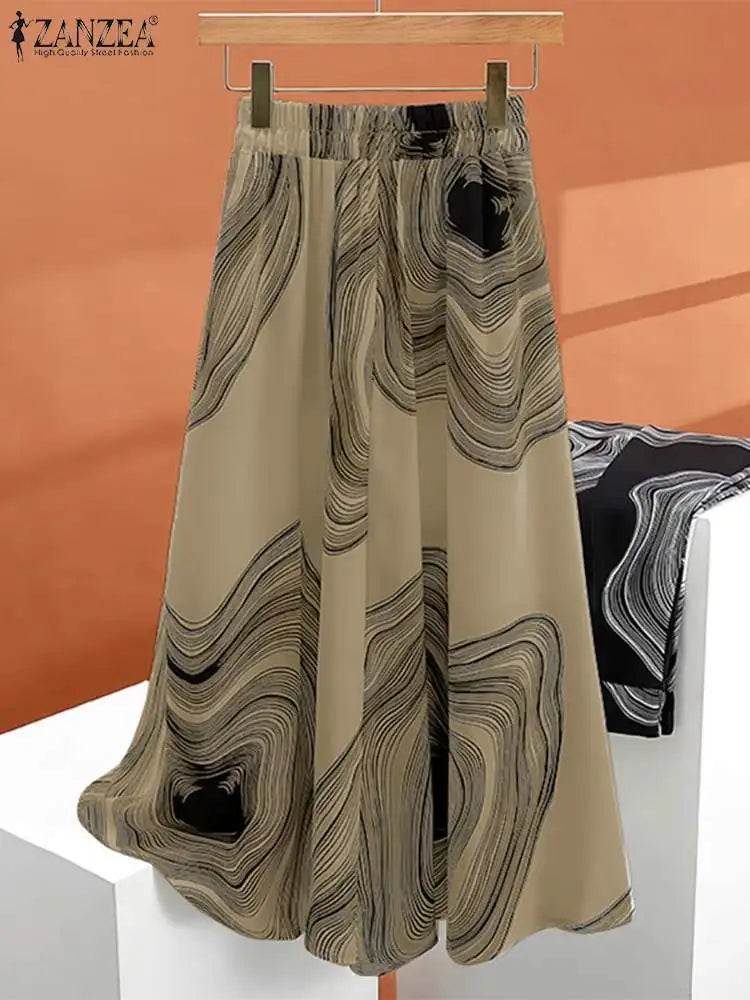 Women's Printed Midi Skirt - P12 Hub Europe