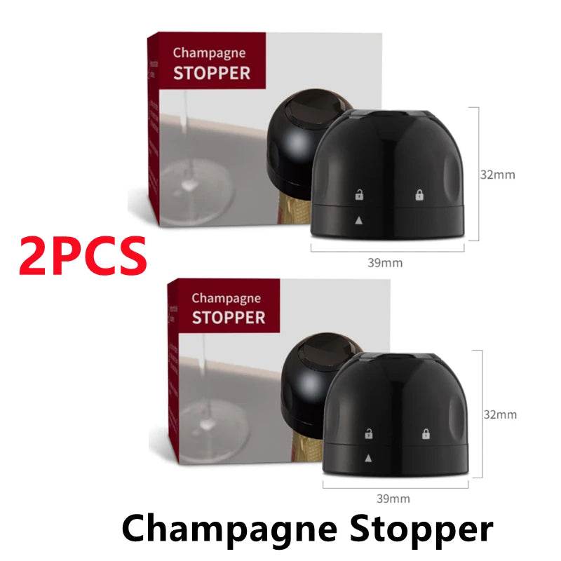 New 2PCS Vacuum Red Wine Bottle Cap Stopper Silicone Sealed Champagne Bottle Stopper Vacuum Retain Freshness Wine Plug Bar Tools - P12 Hub Europe