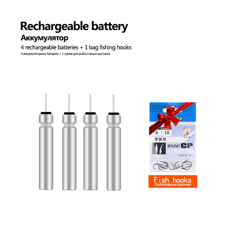 Luminous Fishing Floats Rechargable CR425 Four-hole USB Universal High-quality Cyclic Electronic Charging Set Buoy Tackle
