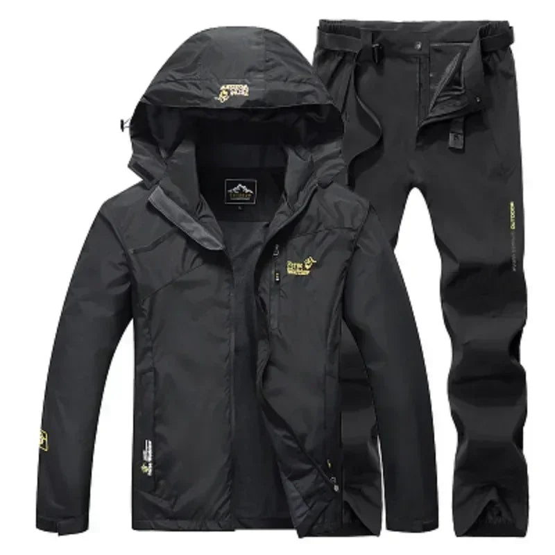 New Spring Autumn Waterproof Windproof Fishing Suit Set Thin Hooded Fishing Jacket Breathable Quick Dry Fishing Clothes