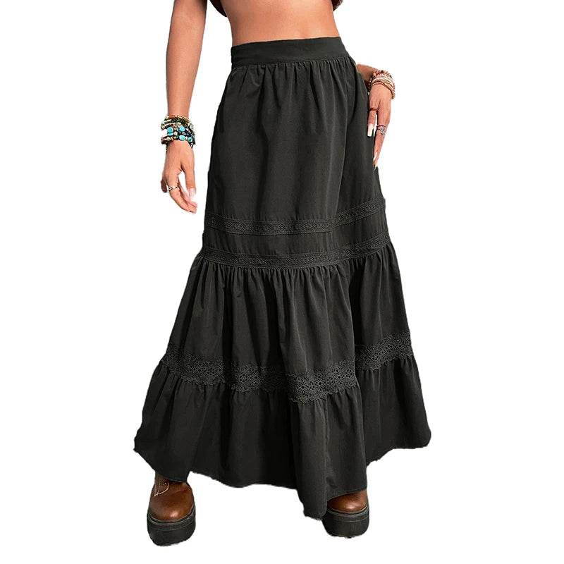 Green Pleated Long Skirt - P12 Hub Europe