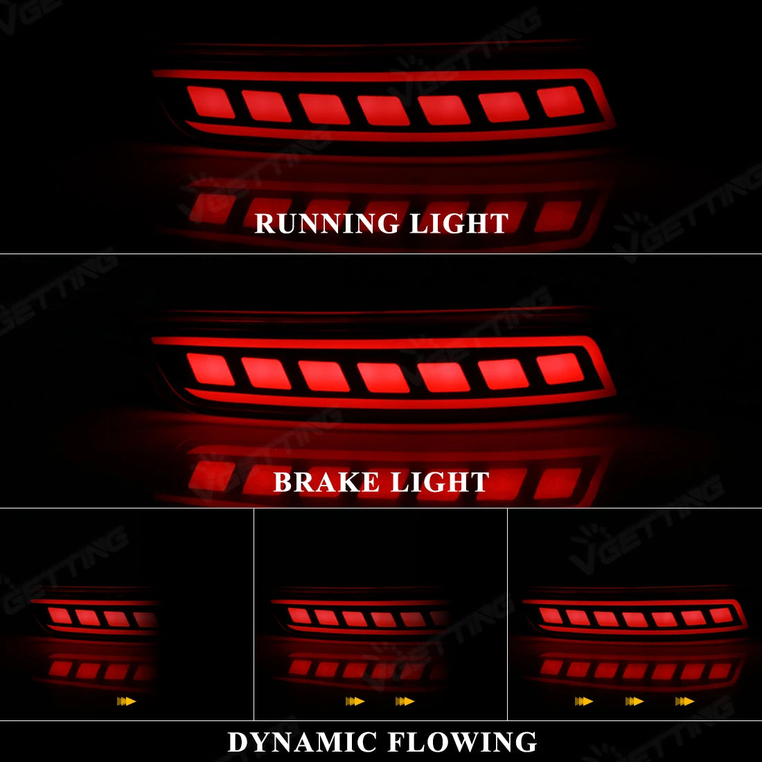 LED Rear Bumper Light Assembly For Toyota Corolla Altis 2014-2018 For Lexus GS250 ES250 Dynamic Turn Signal Rear Tail Brake Lamp
