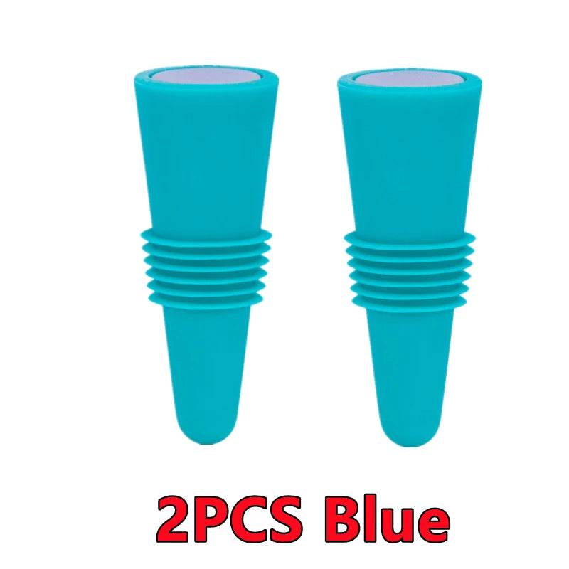 New 6/2/1PC Silicone Wine Bottle Stopper Set Whiskey Leak Proof Beer Champagne Bottle Cap Closer Wine Cork Lid Bar Accessories - P12 Hub Europe