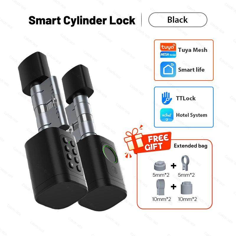Cylinder Smart Door Lock Fingerprint, Card, Code, App - P12 Hub Europe