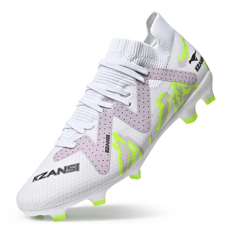 Original Brand Blue Men's Professional Soccer Cleats Turf Non-slip Football Shoes for Men Lace-up Low Cut Soccer Sneakers Male