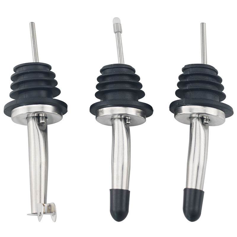 Stainless Steel Wine Olive Oil Pourer Dispenser Spout Glass Bottle Pourer Cap Spout Stopper Mouth Dispenser Bartender - P12 Hub Europe