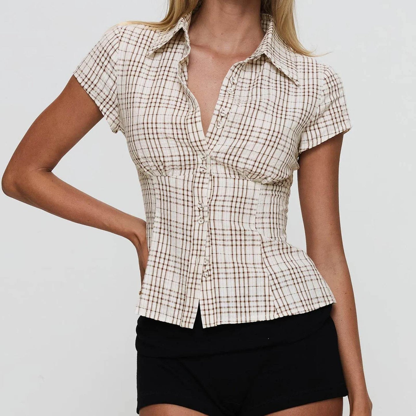 Women's Plaid Summer Shirt - P12 Hub Europe