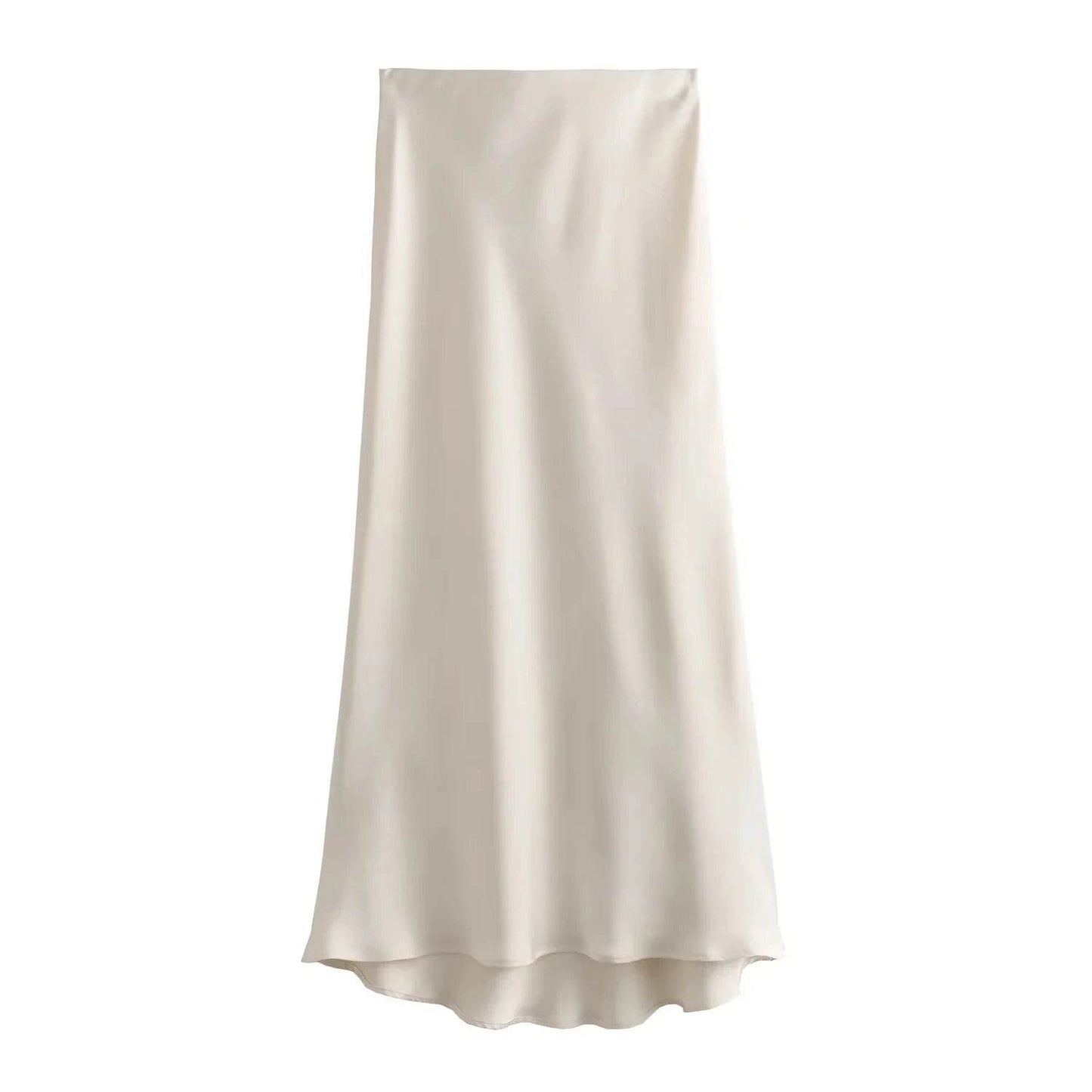 Women's Y2K Satin Midi Skirt - P12 Hub Europe