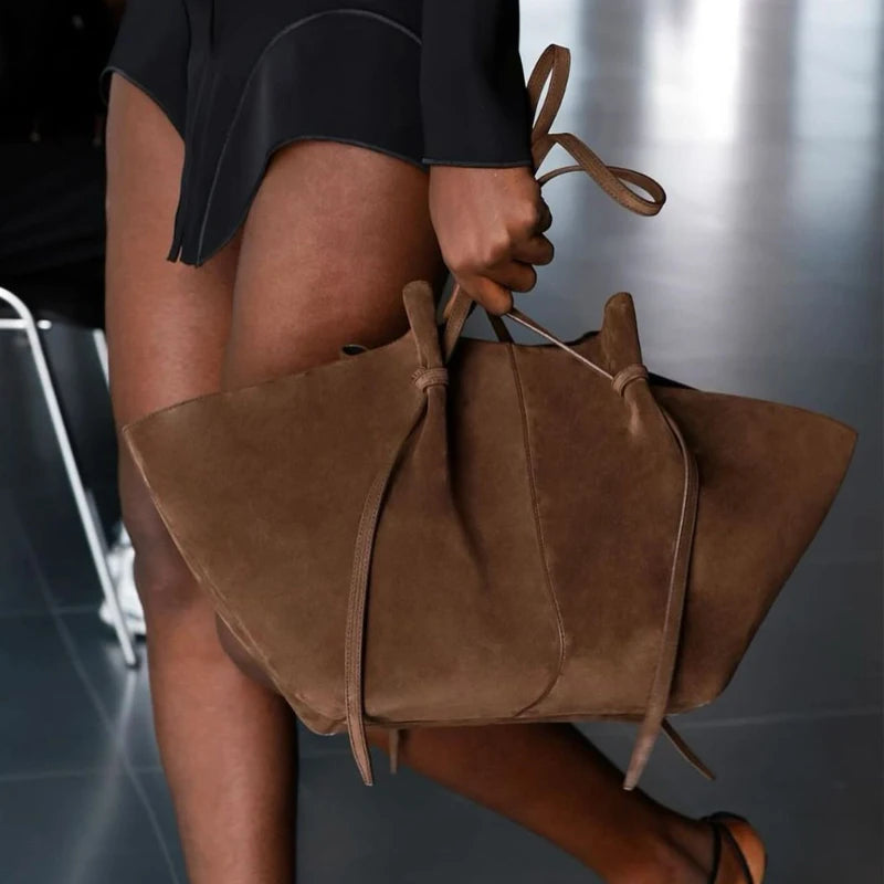 Custom Name Initials Large Capacity Faux Suede Tote Bags For Women Luxury Designer Handbags Purses 2024 New In Underarm Shoulder