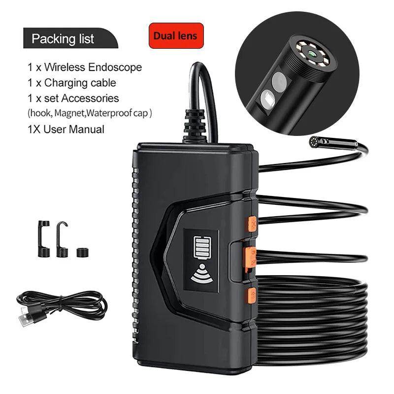 Endoscope 5.5mm Dual Lens WiFi 1080P, IP67, 8 LED, Android/iOS, - P12 Hub Europe