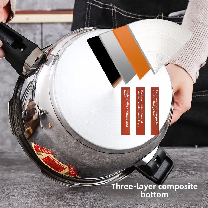 16-30cm Pressure Cooker Cooking Stainless steel Cooking Pan stew pot Induction cooker Pressure Cooking stove-top