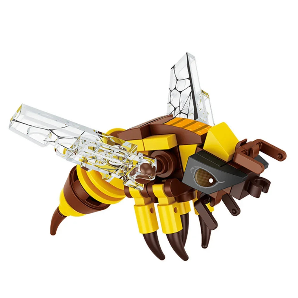 Moc Insect Animal Model Bee Ant Butterfly Cricket Grasshopper Set Building Blocks Diy Children Puzzle Assemble Toys Boy Kid Gift