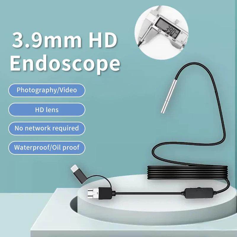 Endoscope Camera 3.9mm 720P USB/Android/Type-C, IP67 - P12 Hub Europe