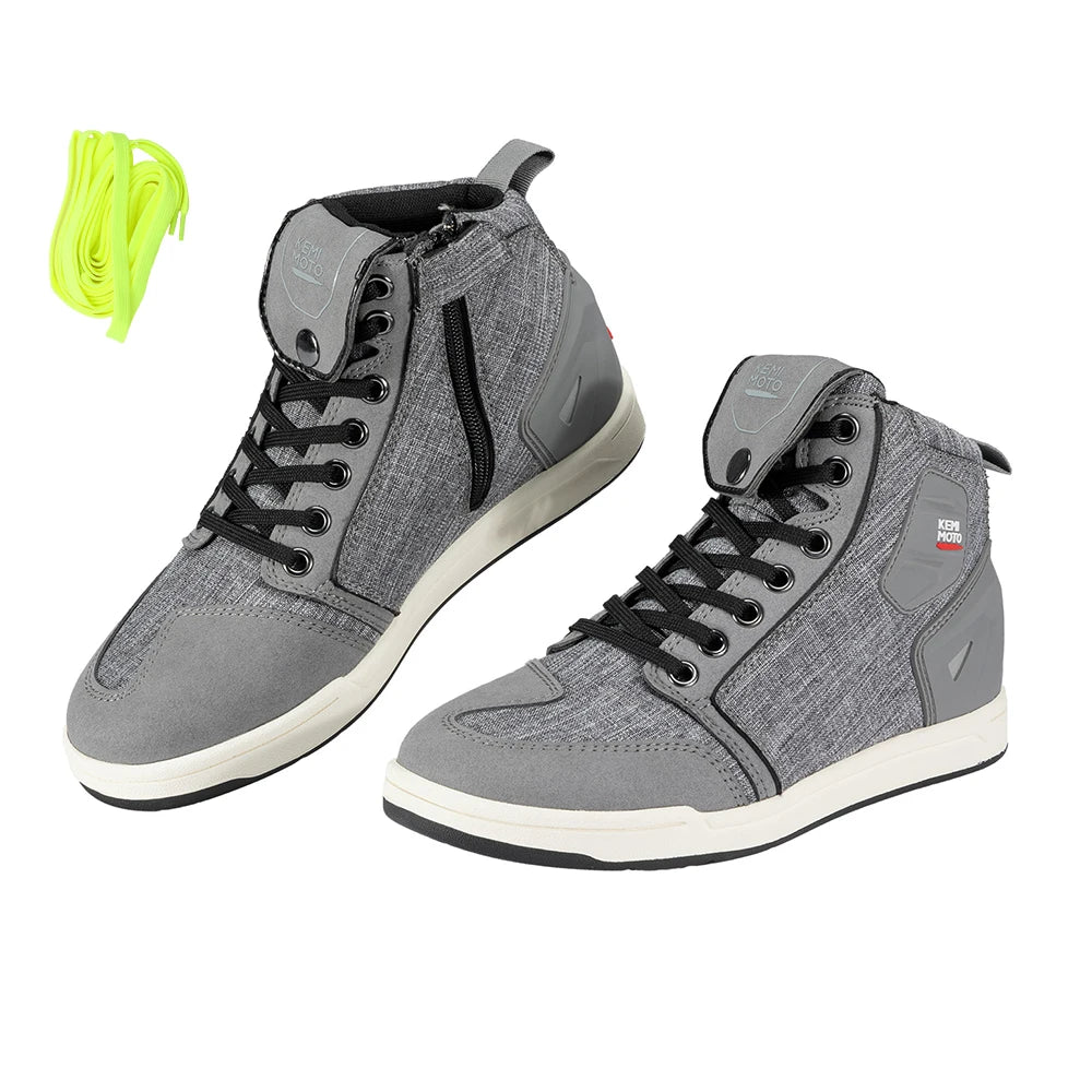 KEMIMOTO Motorcycle Shoes Summer Commuting Riding Men Boots Casual Rides Flat Shoes Anti-collision Protection Outdoor Activities