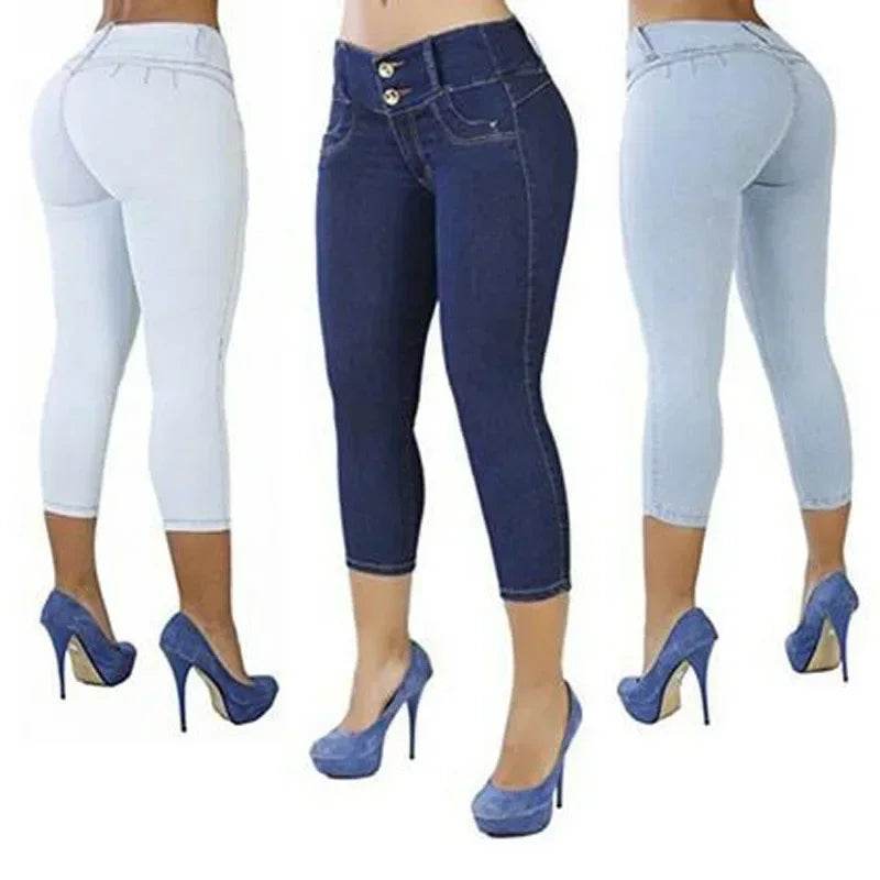 Women's Slim Fit Cropped Jeans - P12 Hub Europe
