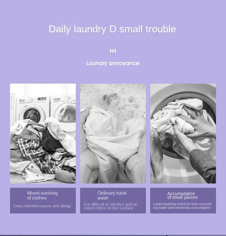 8L Retractable Folding Small Washing Machine with Spin Dryer Portable Small Ultrasonic Travel Washing Machine
