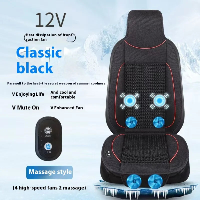 12V summer cool cushion seat ventilation car cushion air conditioning cooling fan blowing massage seat cushion seat cover