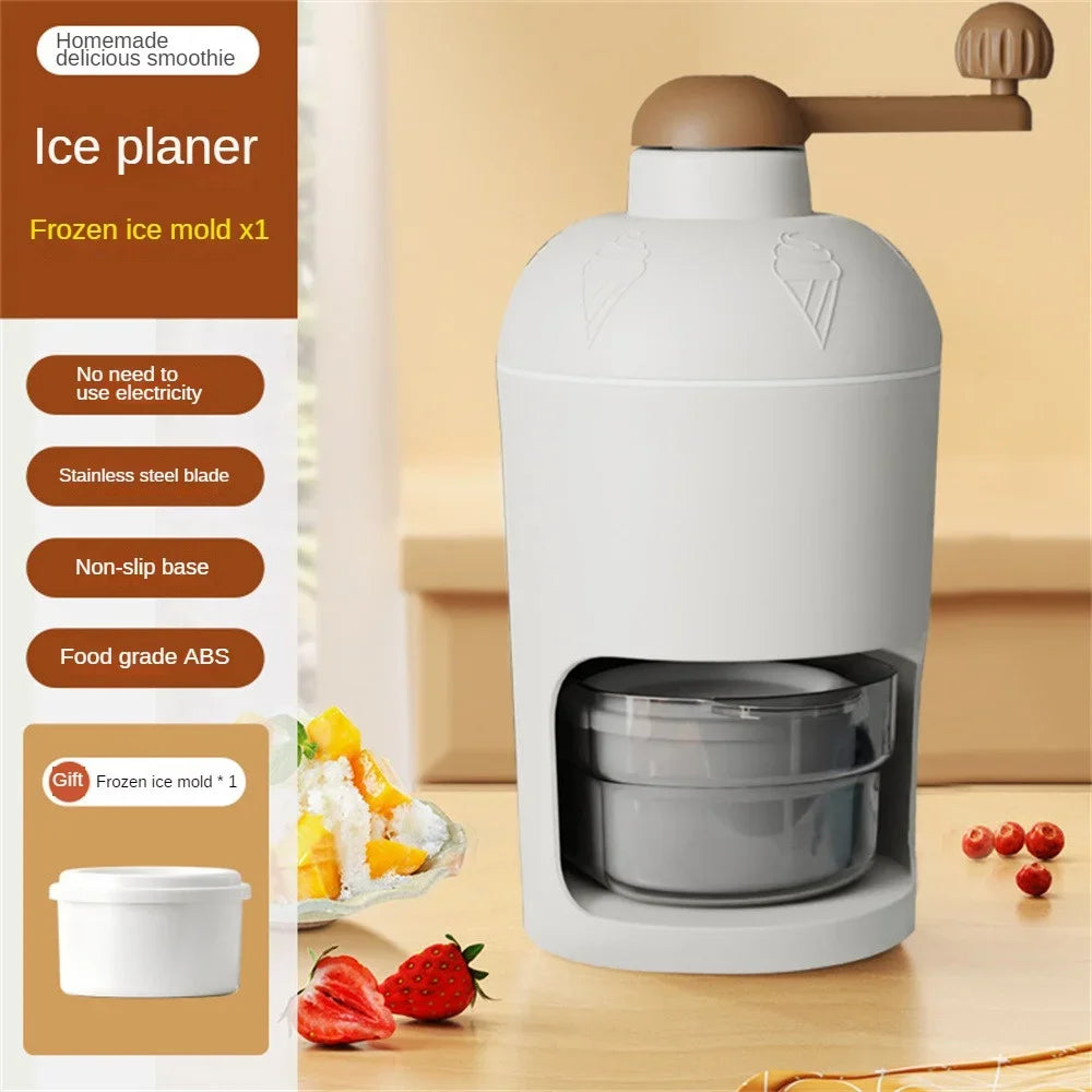 500ML Hand operated Shaved ice Machine commercial ice crushers stainless Steel handheld Hail Machine Ice Machine for Kitchen