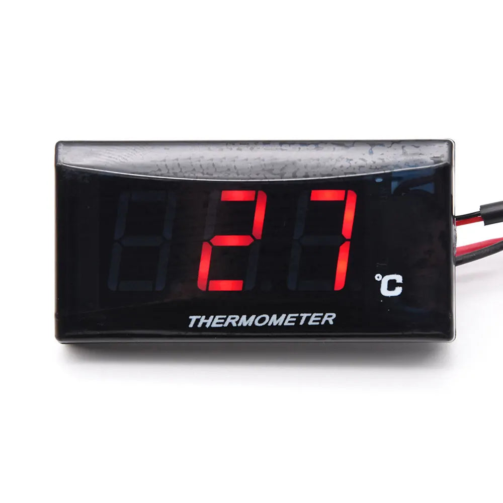 0~120°C Motorcycle LCD Digital Temperature Meter for KOSO Cylinder with Sensor Adapter Universal Water Temp Gauges for Racing