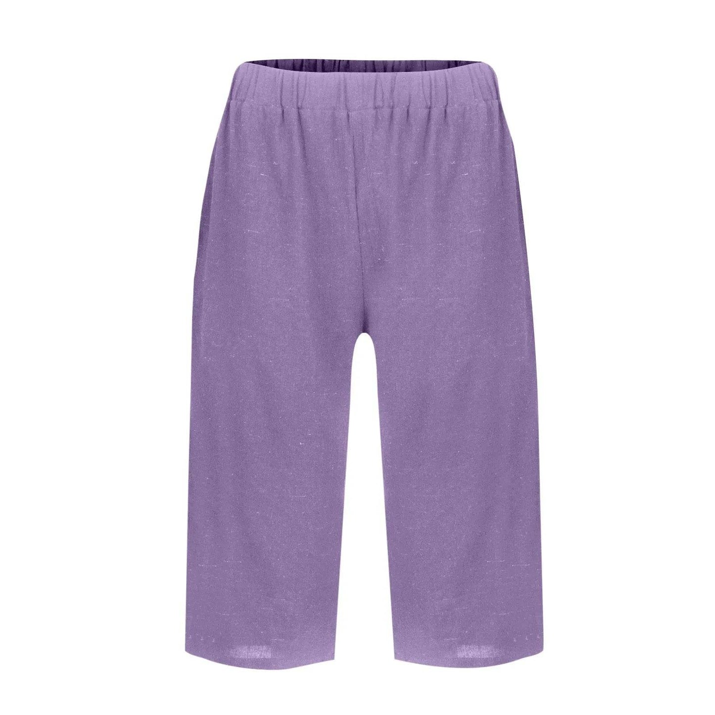 High Waist Solid Workout Capris - P12 Hub Europe